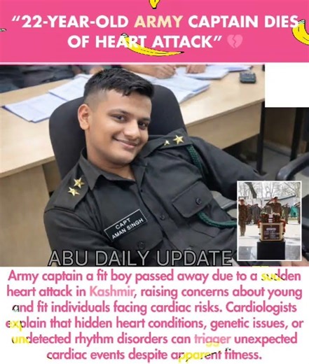 "22-YEAR-OLD ARMY CAPTAIN DIES OF HEART ATTACK"#trandingnews #viralvideo #shortsfeed #ytnews