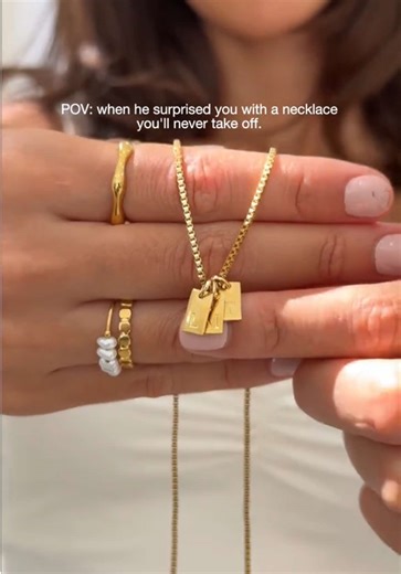 Tag initial necklace 🤍✨ Personalise yours with up to 3 initial tags 💫