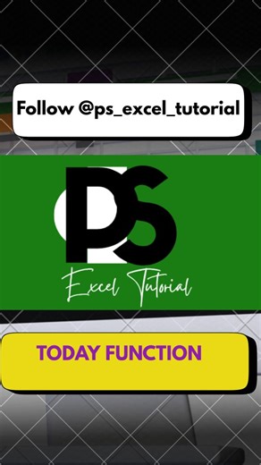 PS Excel Tutorial on Instagram: "TODAY Function 🫰🏻 Follow @ps_excel_tutorial for daily video. . . . #excel #exceltricks #exceltips #excelshortcuts #exceltutorial #corporate #trendingreels #reelsinstagram #viral #reels"