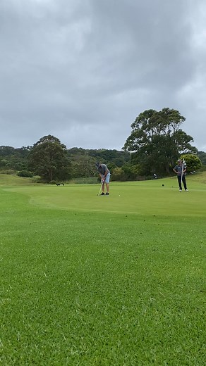 Miller rolls in the birdie on 13 to get it back to all square in the A Matchplay Final | Golf at The Links Shell Cove