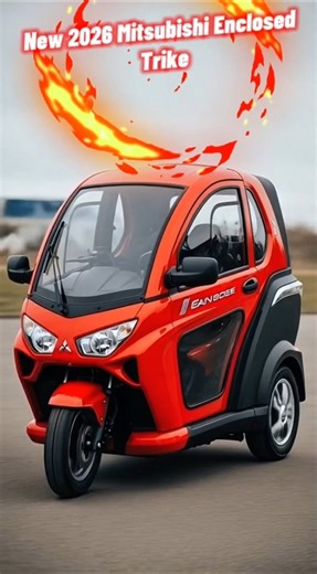 2026 Mitsubishi Enclosed Trike – Affordable, Futuristic & Fully Enclosed!🔥 #ytshorts #automobile