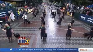 AMAZING: Alaska Airlines employees performed a dance routine at the 2015 Seafair Torchlight Parade. PARADE PICS >> kiro.tv/2015TorchlightPics VIDEOS >> kiro.tv/2015Torchlight | KIRO 7 News
