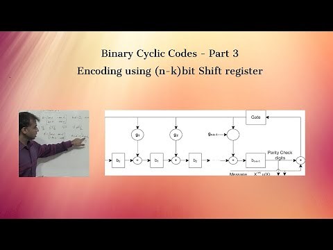 Encoding using (n-k) bit Shift Register - Binary Cyclic Codes - Part 3 | Error Control Coding