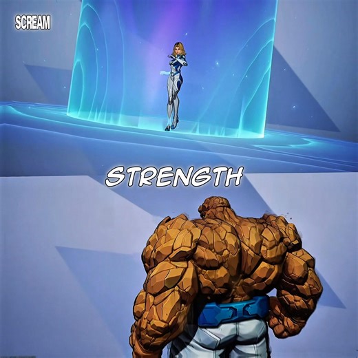 Invisible woman vs The Thing | Marvel Rivals Character Wheel | #marvel #edit #capcut #1v1 #shorts