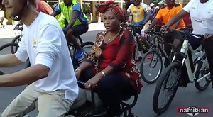 1.4K views · 103 reactions | TRANSPORT MASTER PLAN ... Khomas governor Laura McLeod-Katjirua at the City of Windhoek’s 'Open Street Day' earlier today where the city is promoting non-motorised transport use for a move towards a cleaner and safer environment with less cars on the roads. Video: Walter Kariko. | The Namibian | Facebook