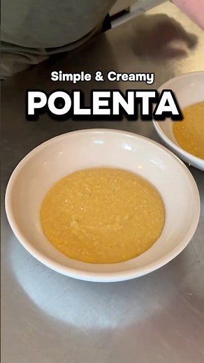 Simple creamy polenta! Just a few ingredients needed! #polenta #easyrecipe #cooking