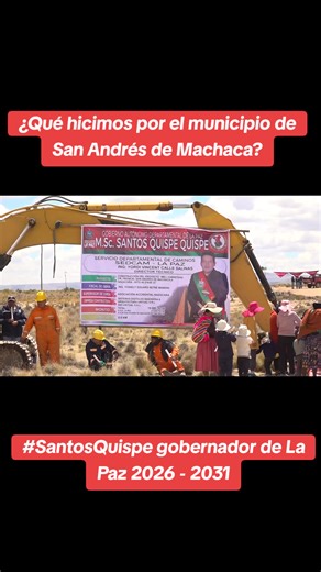Obras en San Andrés de Machaca: Compromiso de Santos Quispe