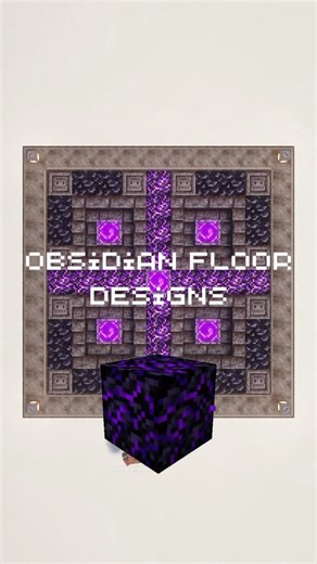 Brickscreator1 on Instagram: "Obsidian Floor Designs for your Minecraft world! Let me know what you think of them! Will be working on a full youtube video soon where I will be covering a lot of requested Block palettes. So if you want to be a part of it, make sure to leave a comment :) #minecraft #minecraftbuild #minecraftfloordesigns #buildideas #minecraftdesign"