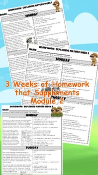 HMH Module 2 Reading Homework Supplements – Exploring Nature (2nd Grade)