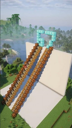Minecraft Automatic Stairs 🪜#minecraft #minecraftbuilding