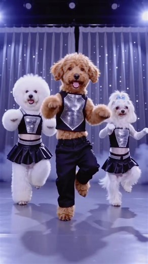 Dancing Dogs!!! Come dance with Alicia, Ethan, and Sophia💃🕺 #creatorsearchinsights #dancedog #dance #puppy #danceoff