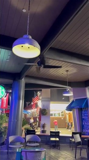 Kichler Surrey climate ceiling fans at a Starbucks