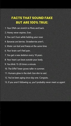 Facts That Sound Fake But Are 100% True