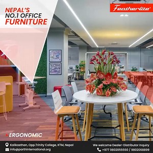 "Achieve the Perfect Balance of Professionalism and Comfort with Featherlite! 💼✨" Create a modern, sleek, and ergonomic workspace with Featherlite. Our office furniture combines style and functionality, ensuring your office not only looks great but also supports your team’s productivity and well-being. 📍 Visit us: Kalikasthan, Opp. Trinity College, KTM, Nepal 📞 Contact: 977 9802055550 / 9802068899 ✉ Email: info@parthinternational.org #Featherlite #ErgonomicFurniture #SleekOfficeDesign #Modern