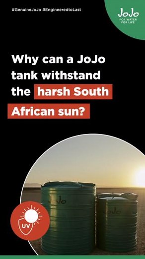 All JoJo Tanks are made with the highest quality UV-resistant raw material—protecting both your tank and your water from the harshest climate conditions. ️Which means: ​ ✅ Water stays safe for longer​ ✅ Your tank lasts longer too!​ JoJo Tanks - Engineered for South African conditions. ️Trusted for generations.​ ​ 👉 Learn more: https://ow.ly/Ik3l50W0J6U #JoJo #JoJoTanks #EngineeredToLast☀️🚰🇿🇦 | JoJo