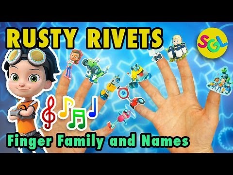 Rusty Rivets Finger Family Song for Kids: Nick Jr Rusty Rivets Character Names Daddy Finger Nursery