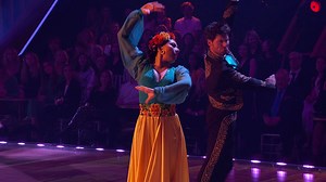 Xochitl Gomez and Valentin Chmerkovskiy set the ballroom on fire with their performance 🔥 #DWTS #Disney100Night | Dancing with the Stars