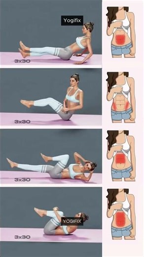 Flat Stomach Challenge: 4 Minute Intense AB Workout (No Equipment, 3x30)