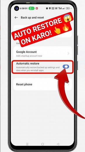 How to Turn On Automatic Restore on Realme Phone #shorts 👆🔥