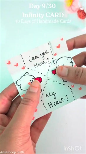 This Handmade Card Never Ends 😱👉 “This card never ends… just like real love ♾️❤️ #shorts #infinity