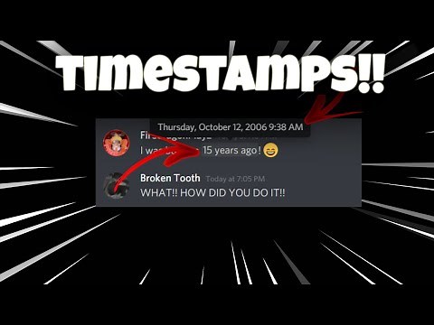 How to put timestamps in Discord About Me and in Chat!