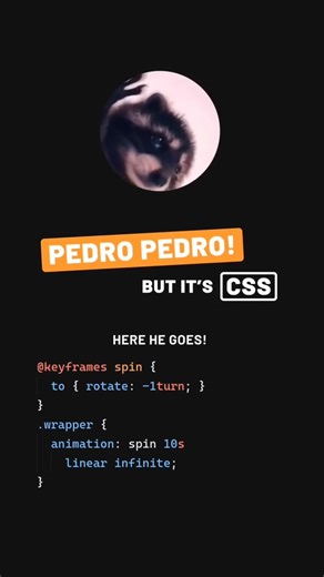 🐨 Pedro Spin & Bounce Animation #css #javascript #html #animation #tutorial #how #pedro #webdesign