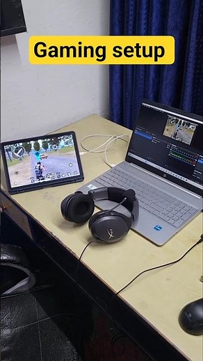 live stream gaming setup | gaming setup with tablet and Laptop