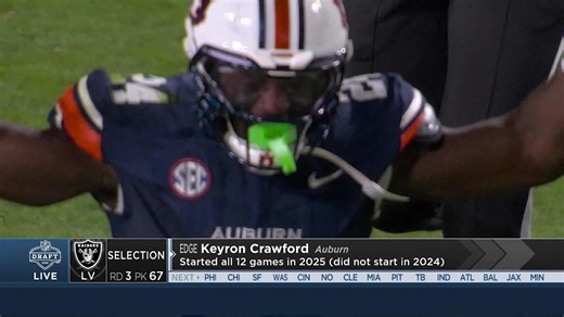 Raiders select Keyron Crawford with No. 67 pick in 2026 draft