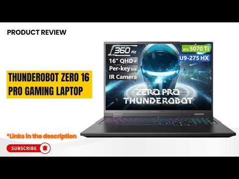 Thunderobot Zero 16 Pro Gaming Laptop Review | RTX 5070 Ti, Core Ultra 9 275HX, 16" QHD+ 360Hz