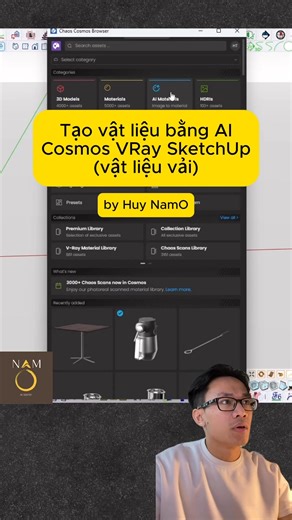 Vật liệu Cosmos phần 2, video tới mình sẽ hướng dẫn cách dùng trong VRay #vray #namoshare #HuyNamo #vraysketchup #sketchup #vantage #render #namoacademy | NamO Academy