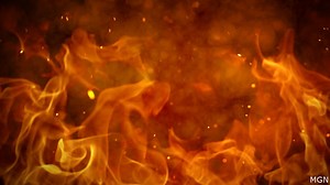 Fire burning on Fort Carson training area