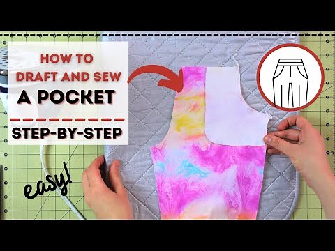 How to draft and sew a pocket for pants/skirts. STEP-BY-STEP tutorial