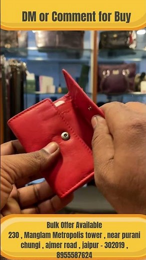 Premium Red Leather Wallet for Men | Slim & RFID Protected