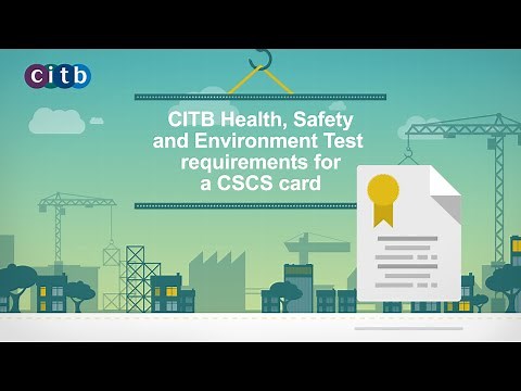 CITB Health, Safety and Environment Test requirements for a CSCS card