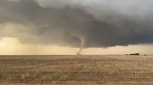 Storm Chaser Films a Perfect Funnel Cloud in Texas Panhandle