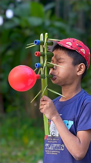 Only Four Colourful Balloons Creations with Bamboo #creative #craft