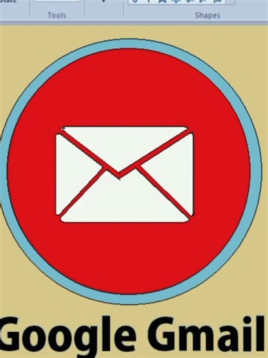 Create a Google Gmail Logo Design in MS Paint