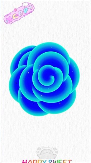 Digital rose brush / magic glitter blue rose 💙✨ #procreate #art #rose #love #cute #shorts