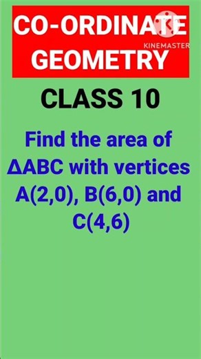 Find the area of triangle, Co-ordinate Geometry Class 10, #shortsfeed