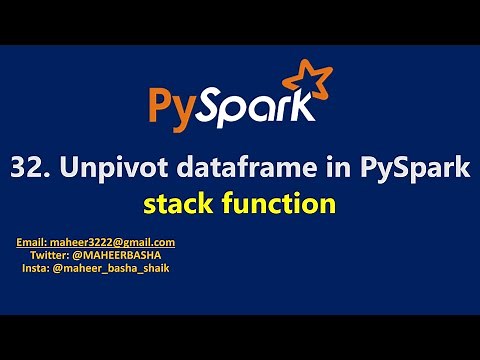 32. unpivot Dataframe in PySpark | stack function in #pyspark #azuredatabricks #azure