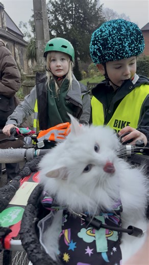 Oliver & Liana on Instagram: "Today is a very important day, it's the North West Pedal Express's first birthday! We have been an incredibly proud sponsor of the Bike Bus from the start and wholeheartedly believe in this amazing initiative. Our new friends Sigrid and Travis from @skintension joined us this morning to celebrate, though Sigrid wasn't the biggest fan of Ziggy! A massive thanks to our talented interviewees today who are helping us spread the word, and to the parents and volunteers wh