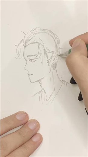 Male hair tutorial, he need more fluffy in the back🤣🥰 #howtodraw #hairtutorial #art #howtodraw