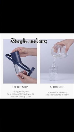 Mini Humidifier 🌬️ Easy Setup + Night Glow 💡Link in description 👀👇#trending #humidifier