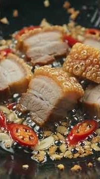 Crispy Pork Belly with Chili & Salt 🌶️ 🐷🔥#Cooking #Foodie #cookingreels #ThaiFood