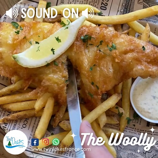✨ 'This is not just fish and chips, it's Twin Lakes Fish and Chips...'✨ If you fancy tasting that crunchy, homemade beer batter then get yourselves booked into ✨THE WOOLLY✨ restaurant at Twin Lakes France this weekend! 🎱 Thursday - GAMES NIGHT ⭐ Friday - open LUNCHTIME and the evening 🍟 Saturday - MOULES & FRITES night (booking required) ⭐Sunday - open LUNCHTIME 📱 06 61 05 17 20 💻 bookings@twinlakesfrance.com Si vous avez envie de goûter cette pâte à la bière croustillante faite maison, rése