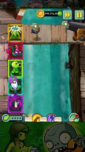 PvZ2 - Epic Battle: 5 plants lv1 Power-Up vs Imp Cannon #Shorts #pvz #pvz2 #pvz2gameplay