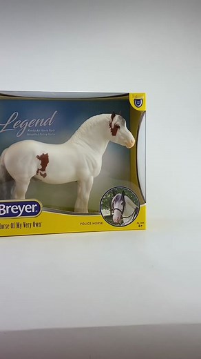 Legend may be one of the Kentucky Horse Park Mounted Police’s newest recruits, but he’s already become a fan-favorite. Let’s unbox Breyer’s portrait model of Legend, new for 2024, and keep an eye out for the real horse on patrol at BreyerFest this year! 👀 #breyer #modelhorses #modelhorsecollector #unboxing #asmr #horsegirl #kentuckyhorsepark #breyertok #drumhorse
