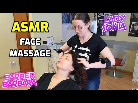 ASMR Massage - Barber Barbara enjoys relaxing face massage #asmr #italianasmrstyle #facemassage
