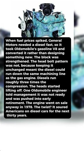 General Motors Built a Diesel Engine Out of a Gasoline One and Kept the Same Head Bolts