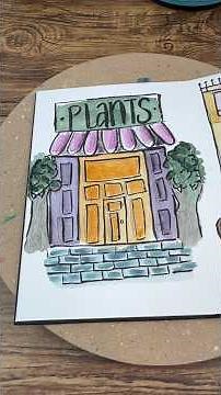 Easy Watercolor Street Scene for Beginners | Loose Urban Sketch Inspired Painting